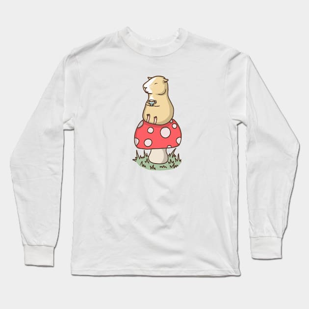 Guinea Pig Tea Time Long Sleeve T-Shirt by KatiaMart